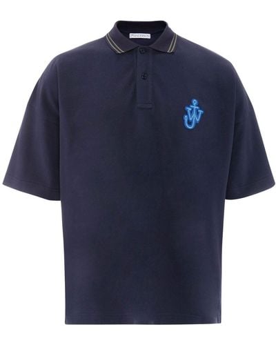 JW Anderson Poloshirt mit Anker - Blau