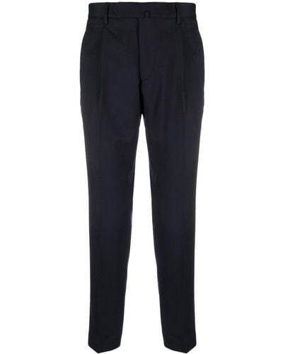 Dell'Oglio Pleated Tapered Pants - Blue