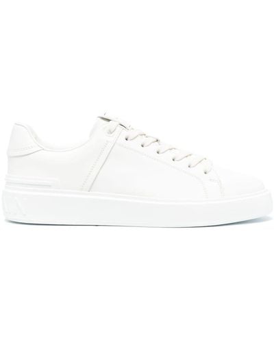 Balmain B-court Leather Sneakers - White
