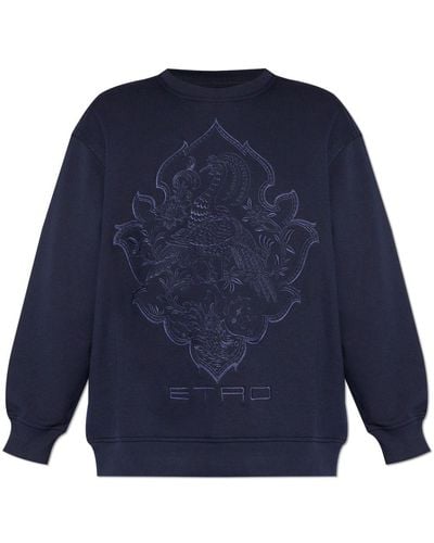 Etro Logo-embroidered Sweatshirt - Blue