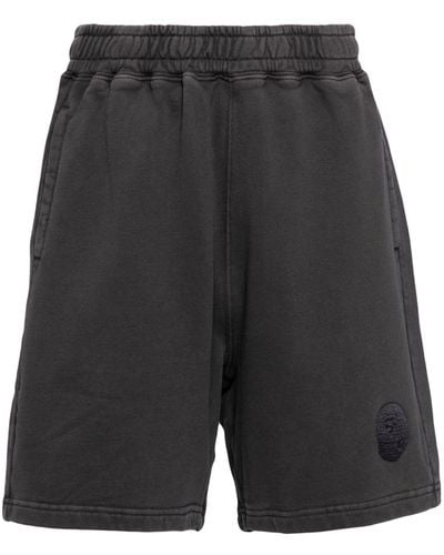 A Bathing Ape Pantalones cortos con logo bordado - Negro