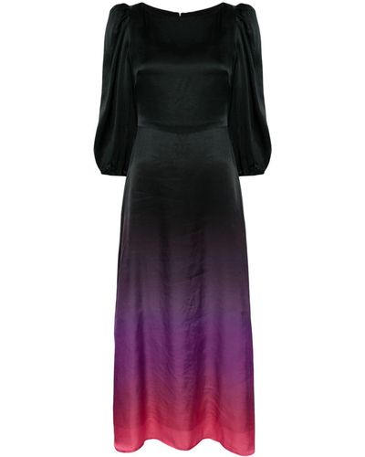 Olivia Rubin Gradient-effect Satin Maxi Dress - Purple