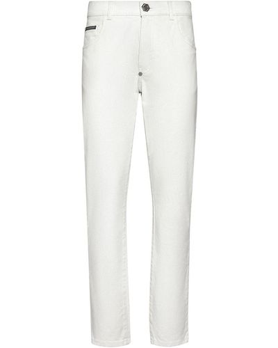 Philipp Plein Straight-leg Denim Trousers - White