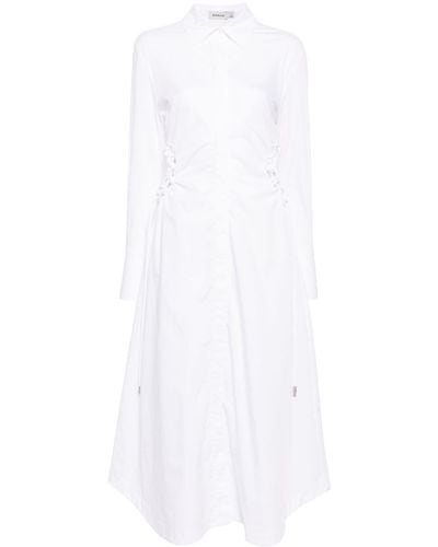 Jonathan Simkhai Robe-chemise Oriana à détail de laçage - Blanc