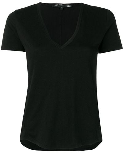 Veronica Beard T-shirt Met V-hals - Zwart