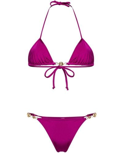 Reina Olga Splash Triangle Bikini Set - Purple