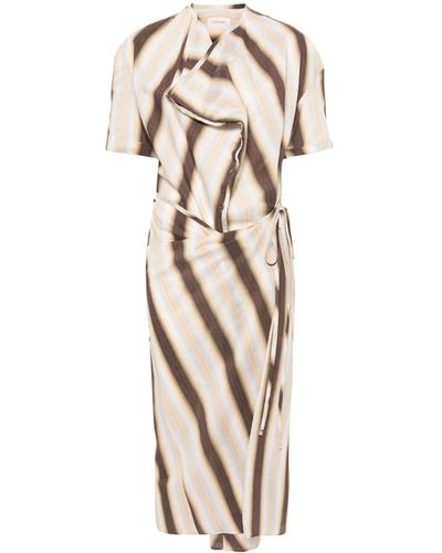 Lemaire Short-sleeve Wrap Dress - Natural