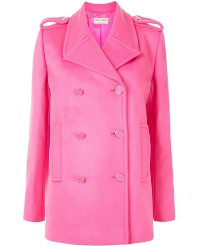 Emilio Pucci Short Double-breasted Coat - Pink