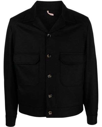 Dell'Oglio Long-sleeve Button-up Shirt - Black