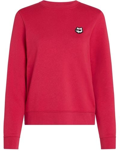 Karl Lagerfeld Ikonik Logo-appliqué Sweatshirt - Pink