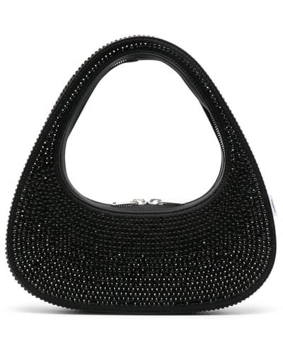 Coperni Crystal-embellished Swipe Bag - Black