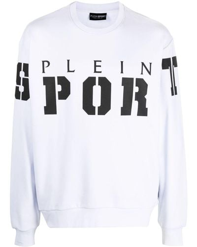 Philipp Plein Ls Logo-print Cotton Sweatshirt - White