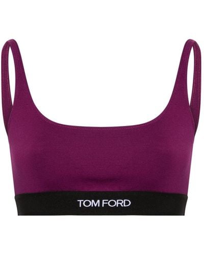 Tom Ford Signature Mouwloze Bralette - Paars