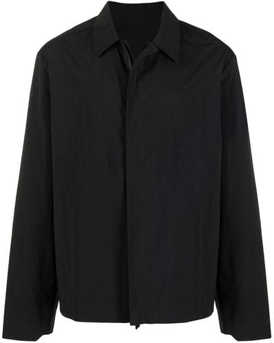 A_COLD_WALL* Long-sleeved Zip-up Shirt - Black
