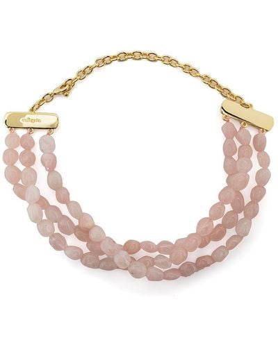 Cult Gaia Nora Pearl Choker Necklace - Pink