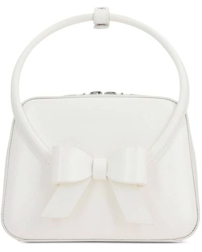 ShuShu/Tong Stereo Bow-appliqué Leather Bag - White