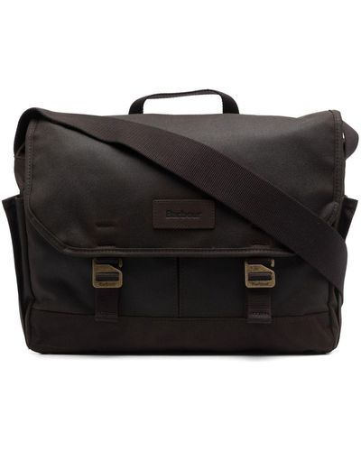 Barbour Bolso de hombro con parche del logo - Negro