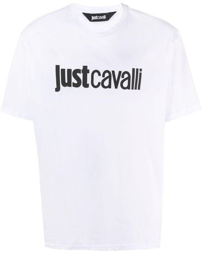 Just Cavalli T-Shirt mit Logo-Print - Weiß