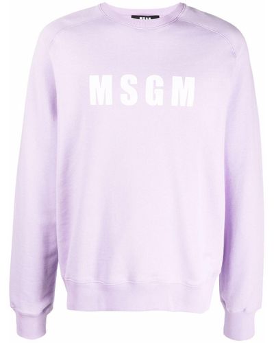 MSGM ロゴ スウェットシャツ - パープル