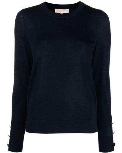 MICHAEL Michael Kors Button-fastening Cuff Knit Sweater - Blue