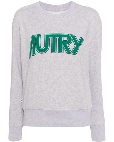 Autry Sweatshirt mit Logo-Print - Grau