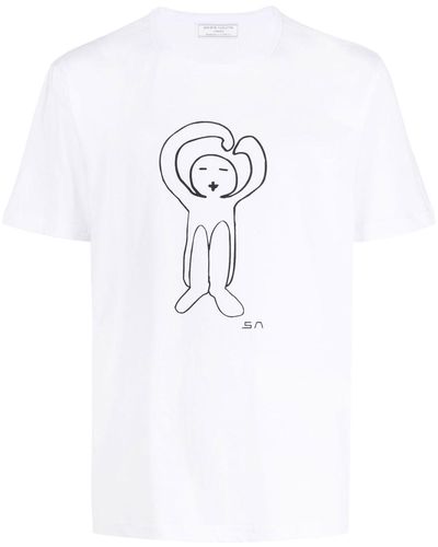 Societe Anonyme Graphic-print Shirt-sleeve T-shirt - White