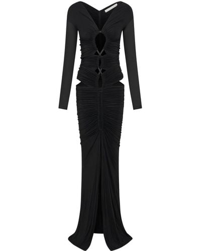 Dion Lee Ouroboros Long-sleeve Maxi Dress - Black