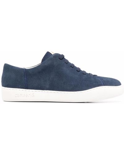 Camper Lace-up Low Top Suede Trainers - Blue