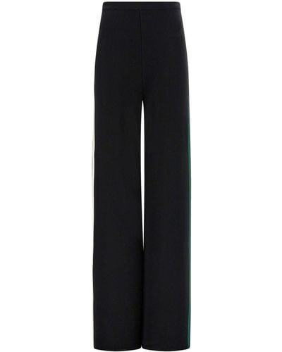 Ferragamo Striped knitted track pants - Negro