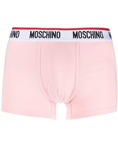 Moschino Boxer à logo imprimé - Rose