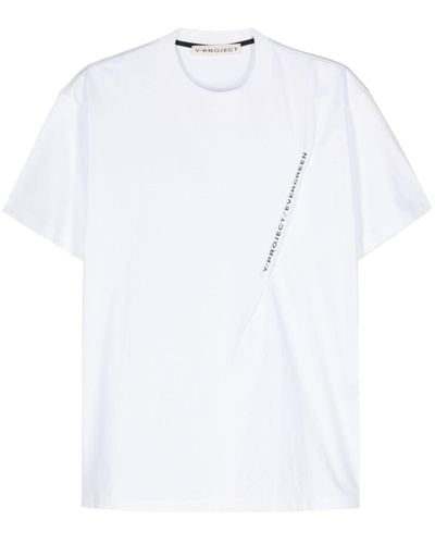 Y. Project Katoenen T-shirt Met Logoprint - Wit