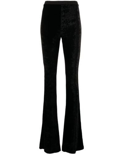 Bally Pantalon en velours à taille haute - Noir