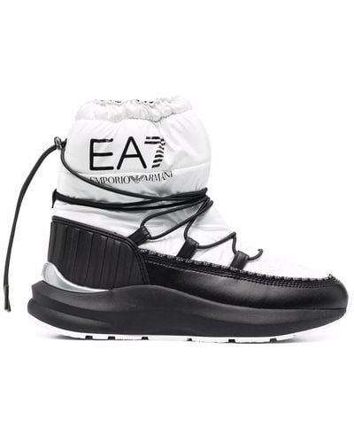 EA7 Stiefel mit Logo - Weiß