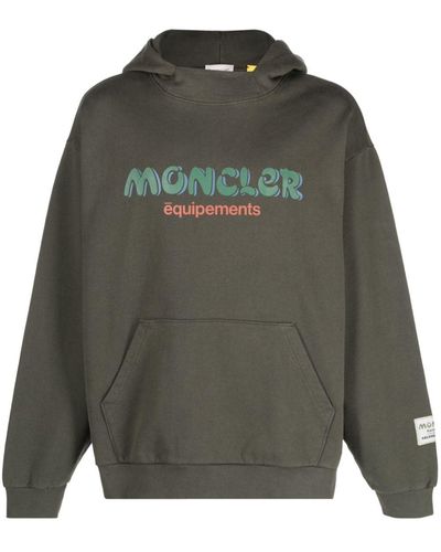 Moncler X Salehe Bembury Hoodie mit Logo-Print - Grau