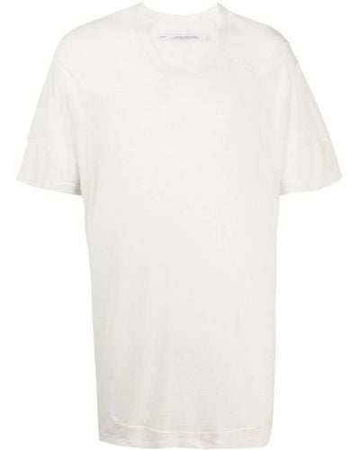 Julius T-shirt en coton à épaules tombantes - Blanc