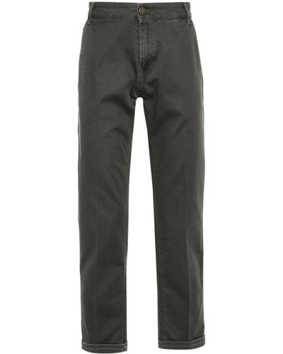 PT Torino Indie Pressed-crease Tapered Trousers - Grey
