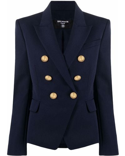 Balmain Jacke aus Wolle - Blau