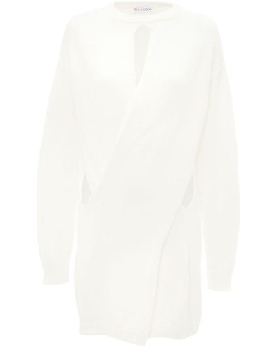 JW Anderson Twist-front Sweater Dress - White