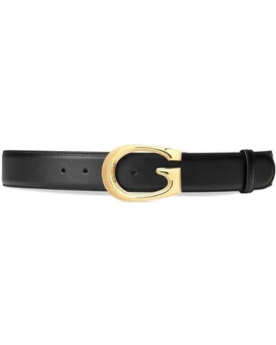 Gucci Cintura sottile con fibbia G - Nero