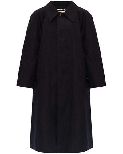 Marni Manteau en coton à simple boutonnage - Noir