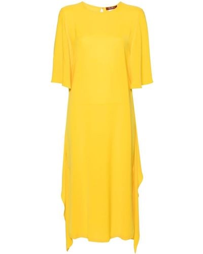 Max Mara Batwing-sleeves Midi Dress - Yellow