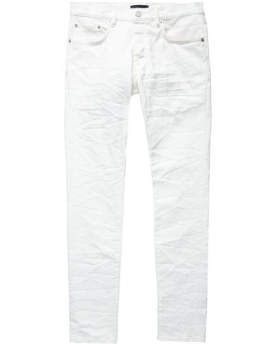 Purple Brand Monogram Jacquard Jeans - White