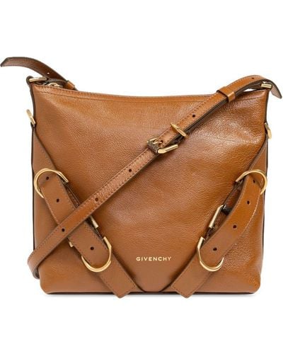 Givenchy Voyou Leather Crossbody Bag - Brown