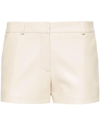 Frankie Shop Kate Faux-leather Shorts - Natural
