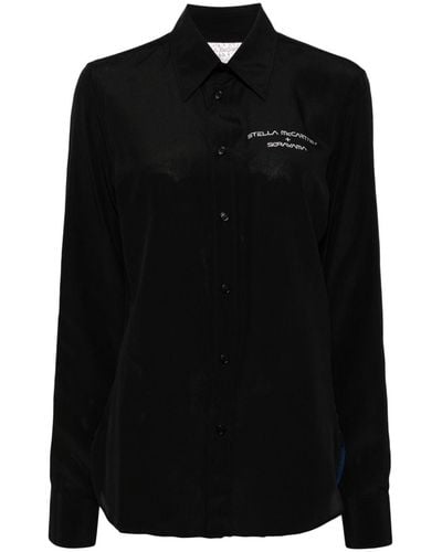 Stella McCartney X Sorayama Sexy Robot Silk Shirt - Black