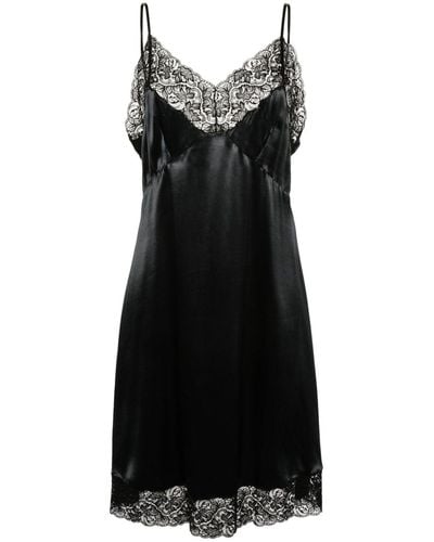 Balenciaga Lace-embellished Midi Dress - Black