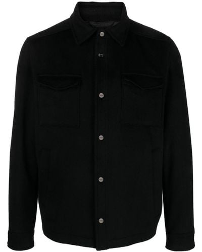 Herno Button-up Shirt Jacket - Black