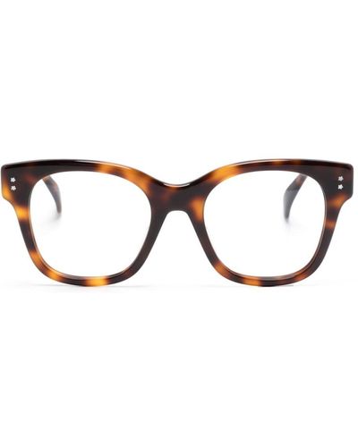 KENZO Eckige Brille in Schildpattoptik - Braun