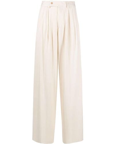 Amiri High-rise Wide-leg Trousers - White
