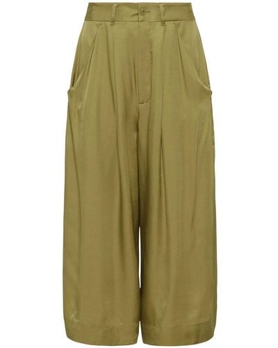 Equipment Pantalones capri con pinzas - Verde